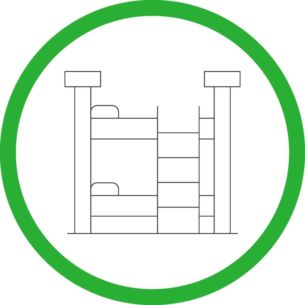 Bunk Bed Creative Icon Design vector