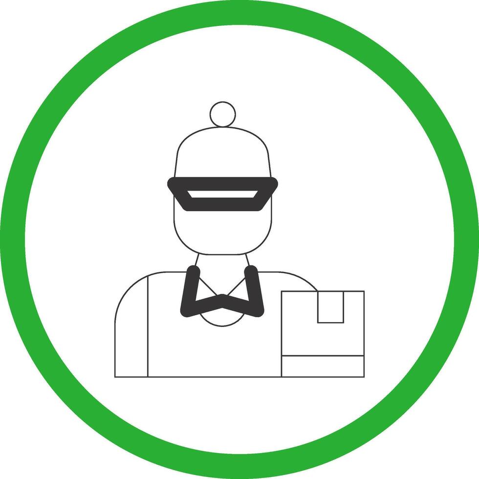 Delivery Boy Creative Icon Design vector