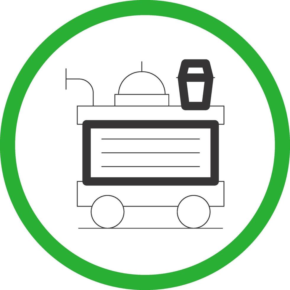 Food Trolley Creative Icon Design vector