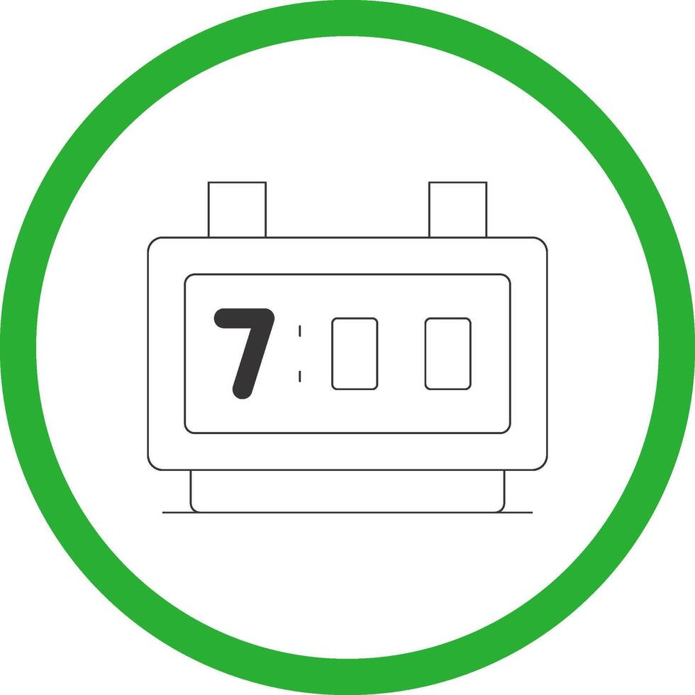 Digital Clock Creative Icon Design vector