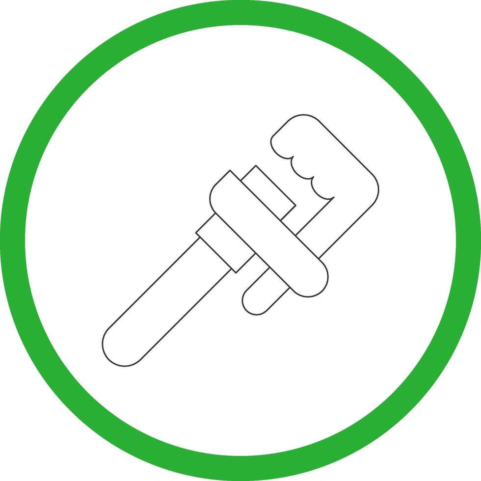 Pipe Wrench Creative Icon Design vector