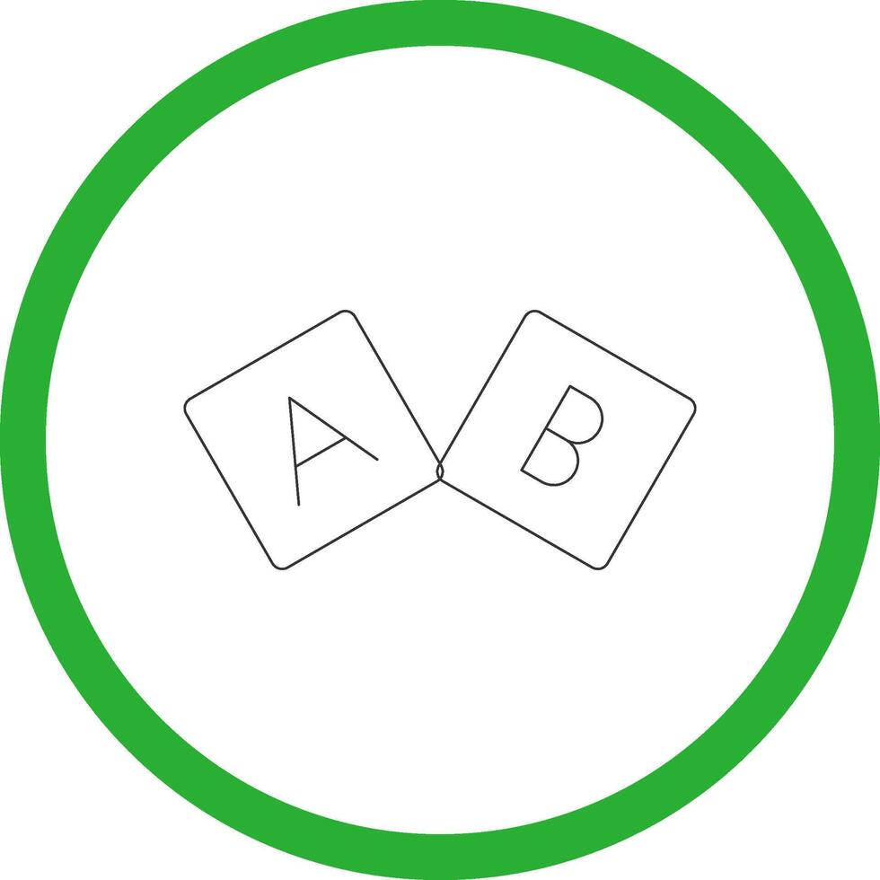 diseño de icono creativo de bloque abc vector