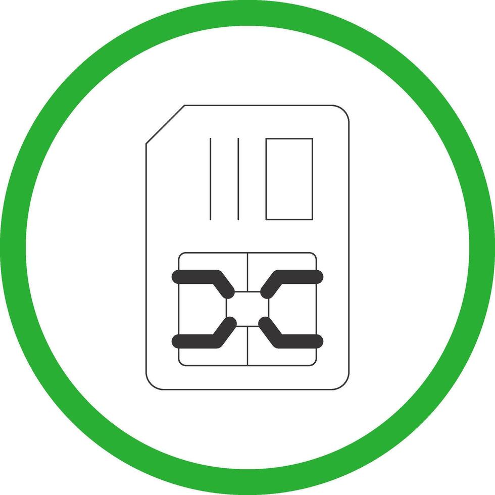 Simcard Creative Icon Design vector