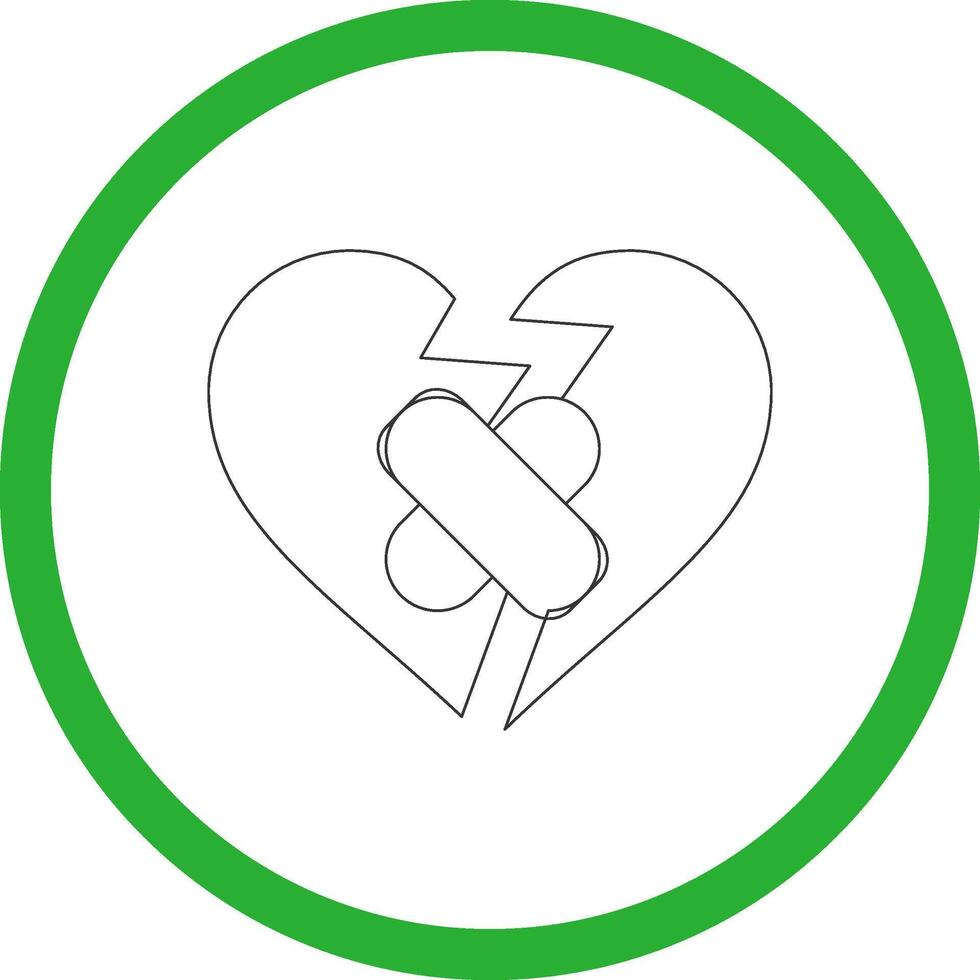 Broken Heart Creative Icon Design vector