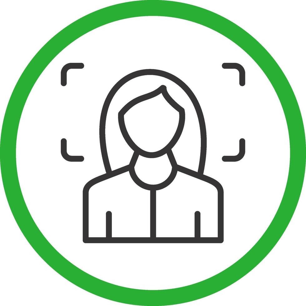 Facial Recognition Creative Icon Design vector