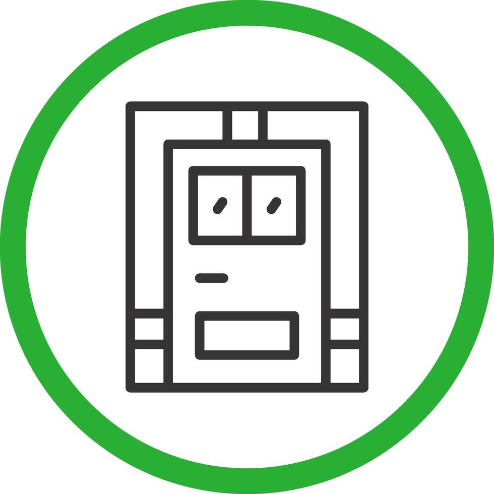 diseño de icono creativo de la puerta de la habitación vector