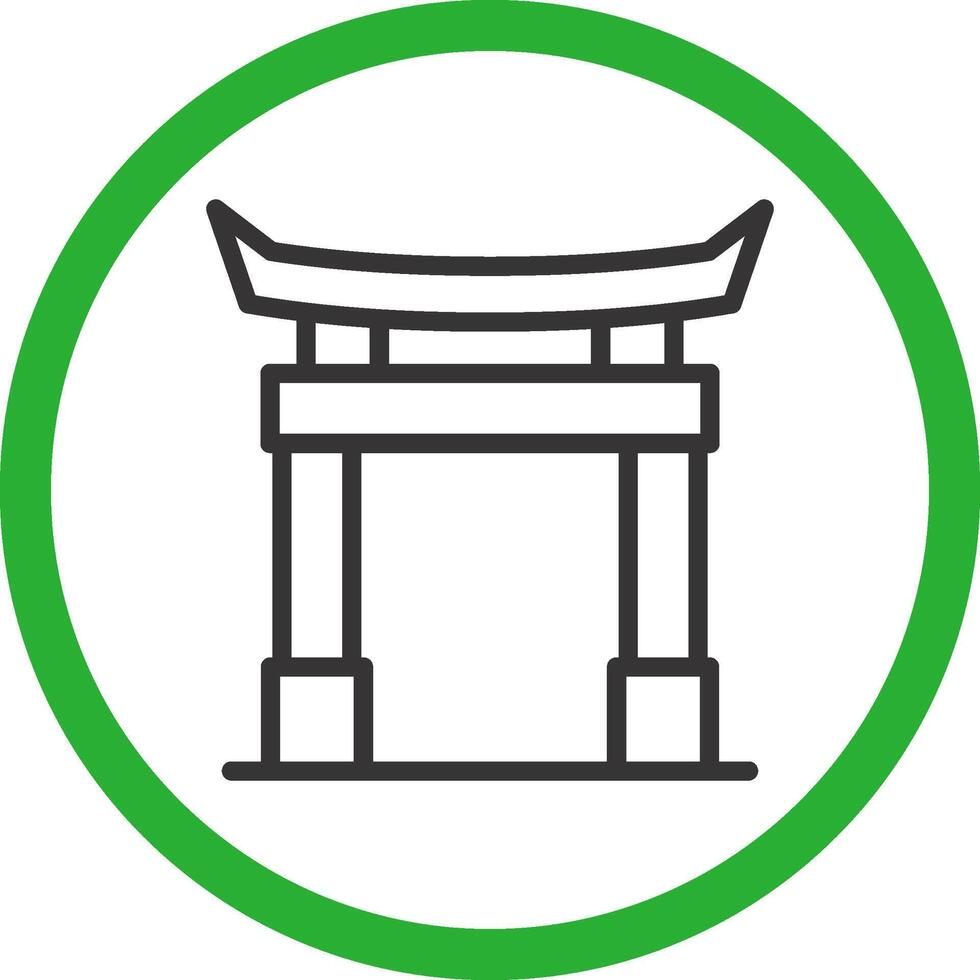 diseño de icono creativo de puerta torii vector