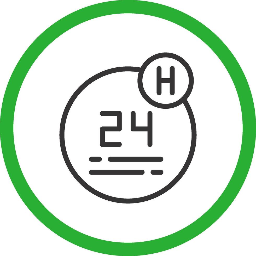 24 Hour Creative Icon Design vector