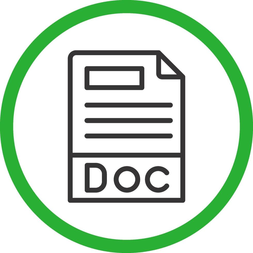 Doc File Format Creative Icon Design vector
