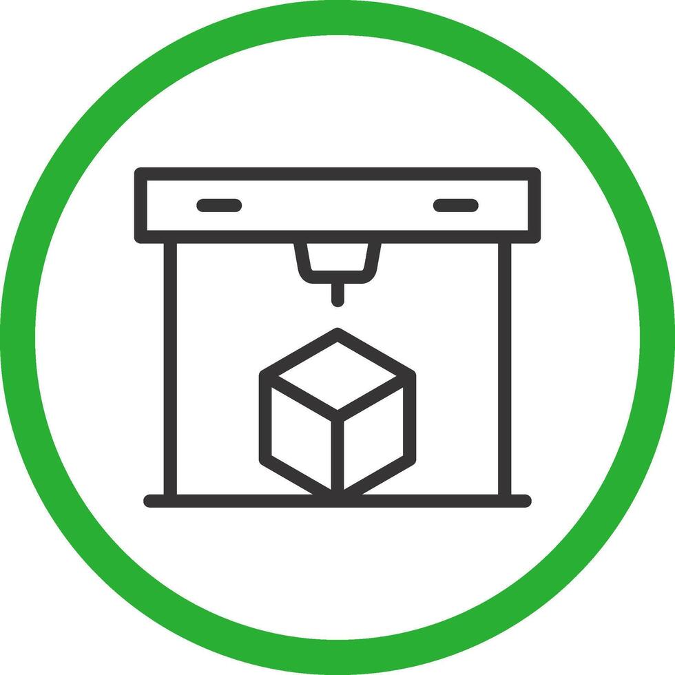 3D Printing Creative Icon Design vector