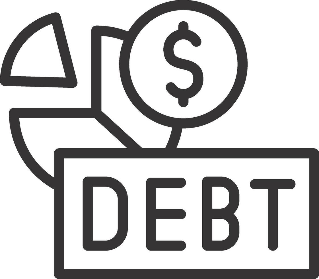 Debt Creative Icon Design vector