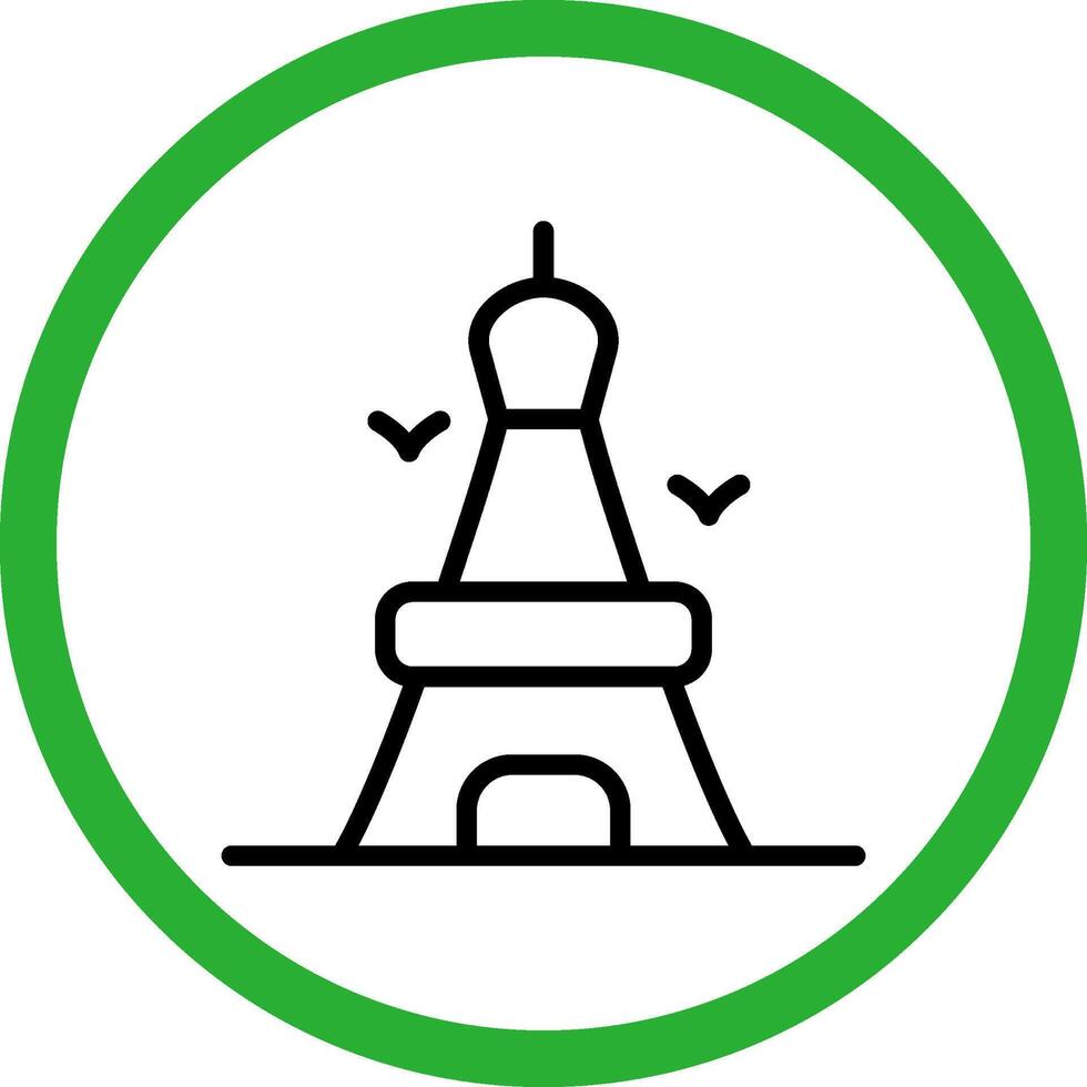 Eiffel Tower Creative Icon Design vector