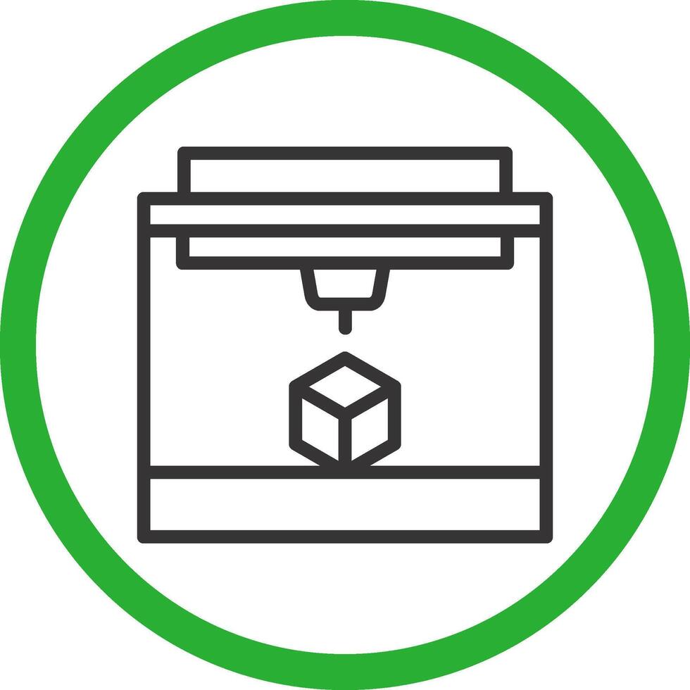 3D Printing Creative Icon Design vector