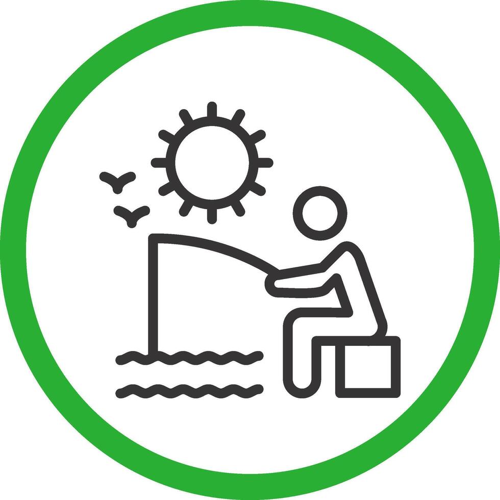 Summer Fishing Creative Icon Design vector