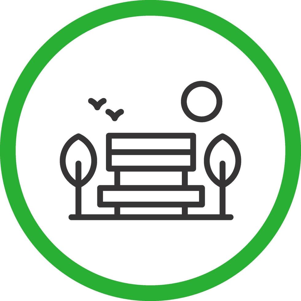 Park Landscape Creative Icon Design vector