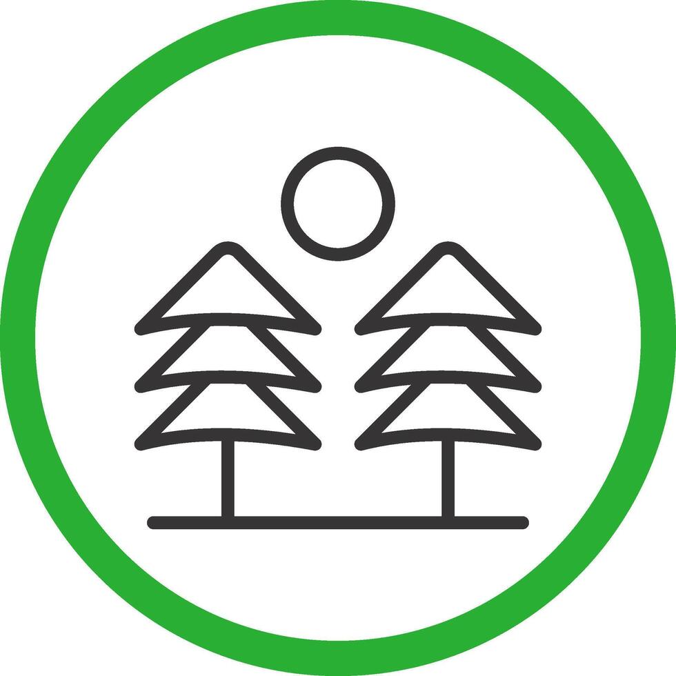 Pine Trees Landscape Creative Icon Design vector