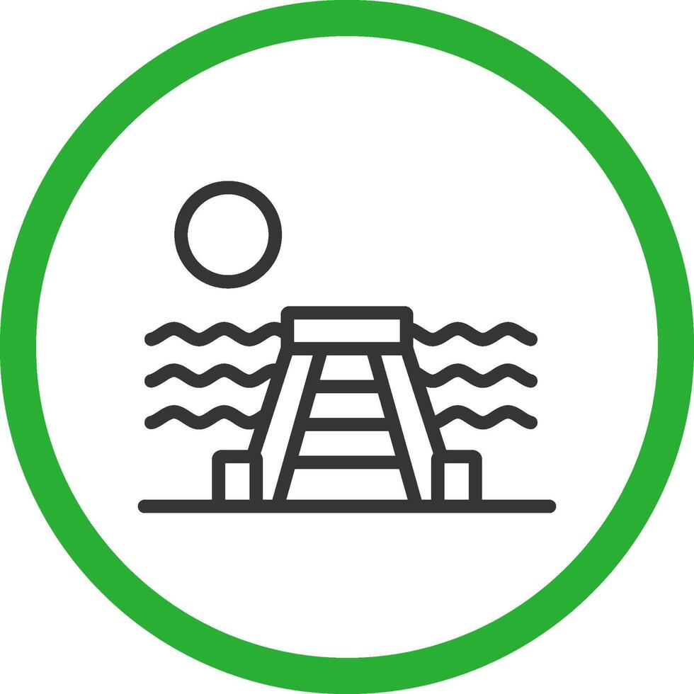 Dock Landscape Creative Icon Design vector