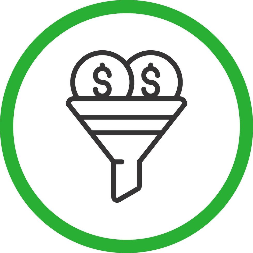 Sales Funnel Creative Icon Design vector