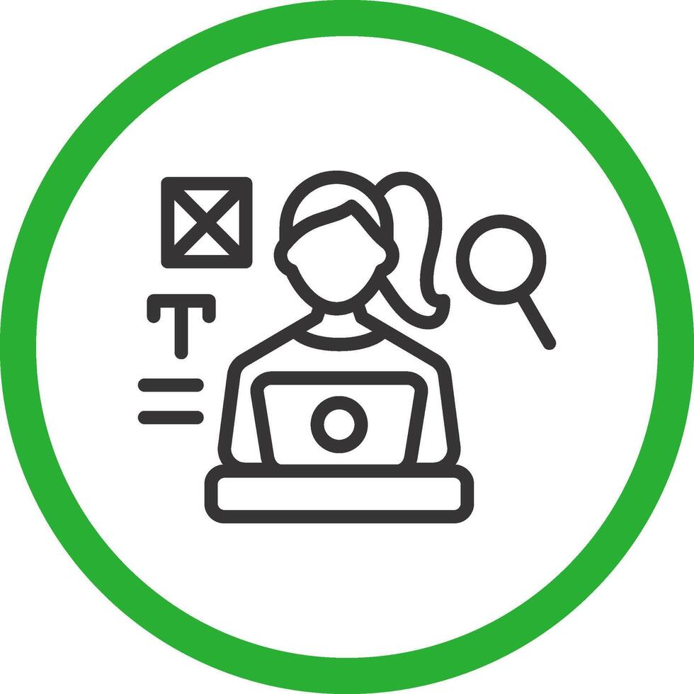 Blogger Creative Icon Design vector