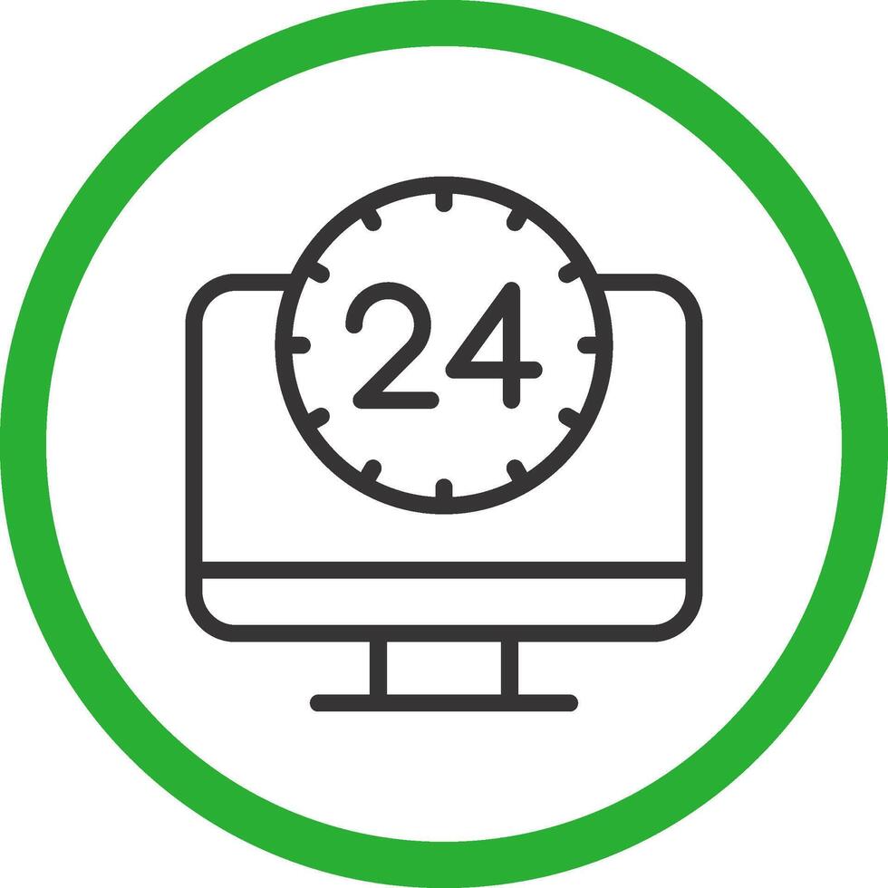 24 7 Monitoring Creative Icon Design vector