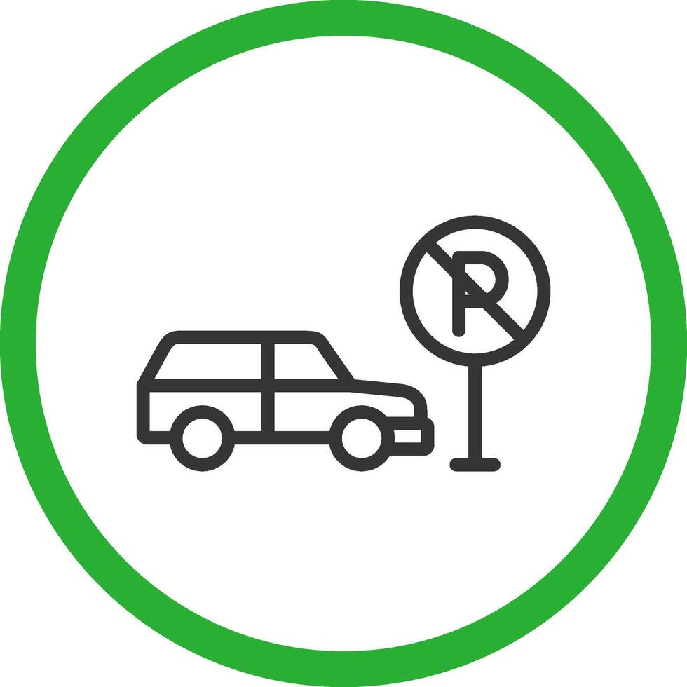 No Parking Creative Icon Design vector