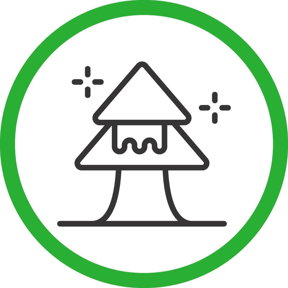 Snow Covered Tree Creative Icon Design vector