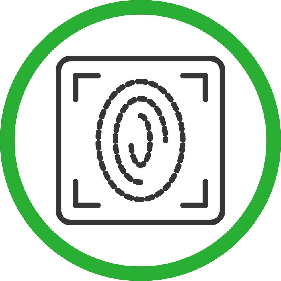 Fingerprint Scan Creative Icon Design vector