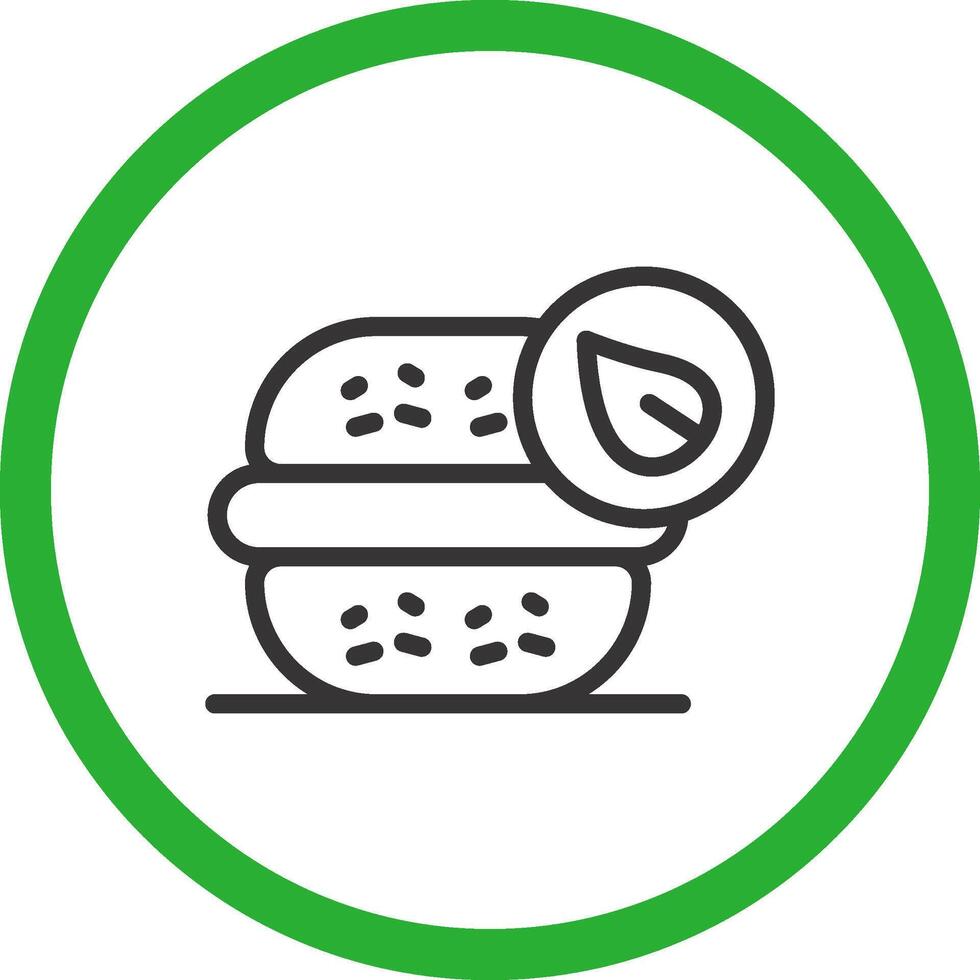 Vegan Burger Creative Icon Design vector