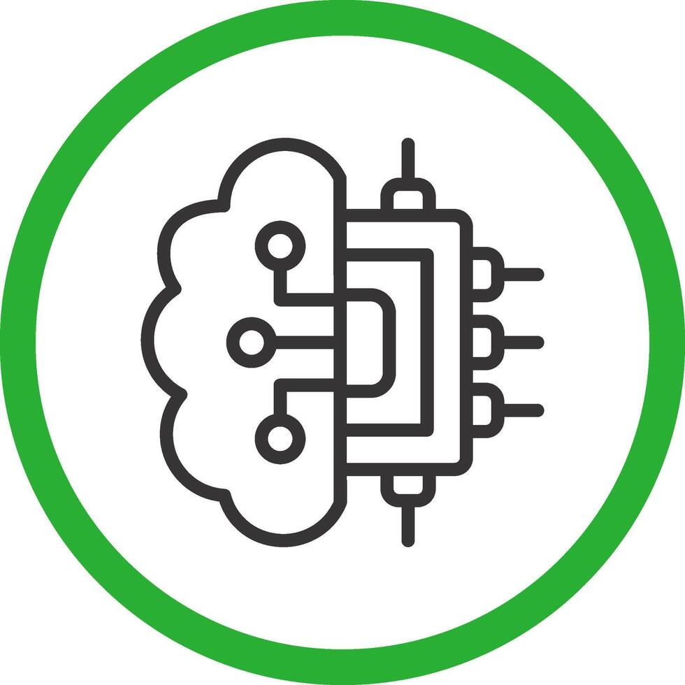 Brain Circuit Creative Icon Design vector