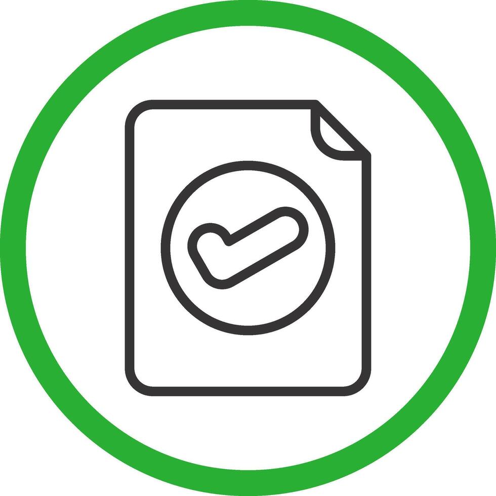 Valid Document Creative Icon Design vector