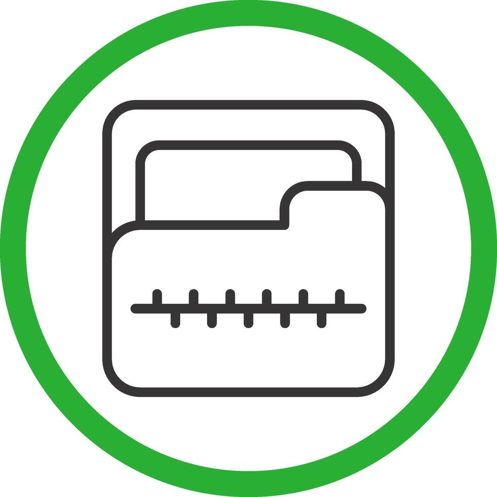 Zip Folder Creative Icon Design vector