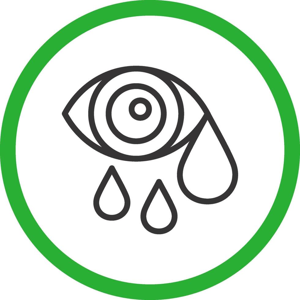 Watery Eyes Creative Icon Design vector