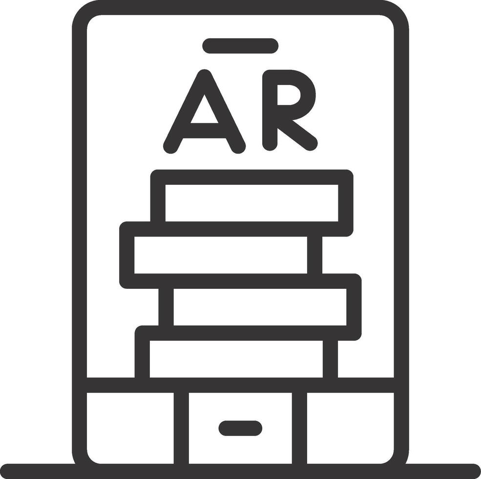 Ar Tumbling Blocks Creative Icon Design vector