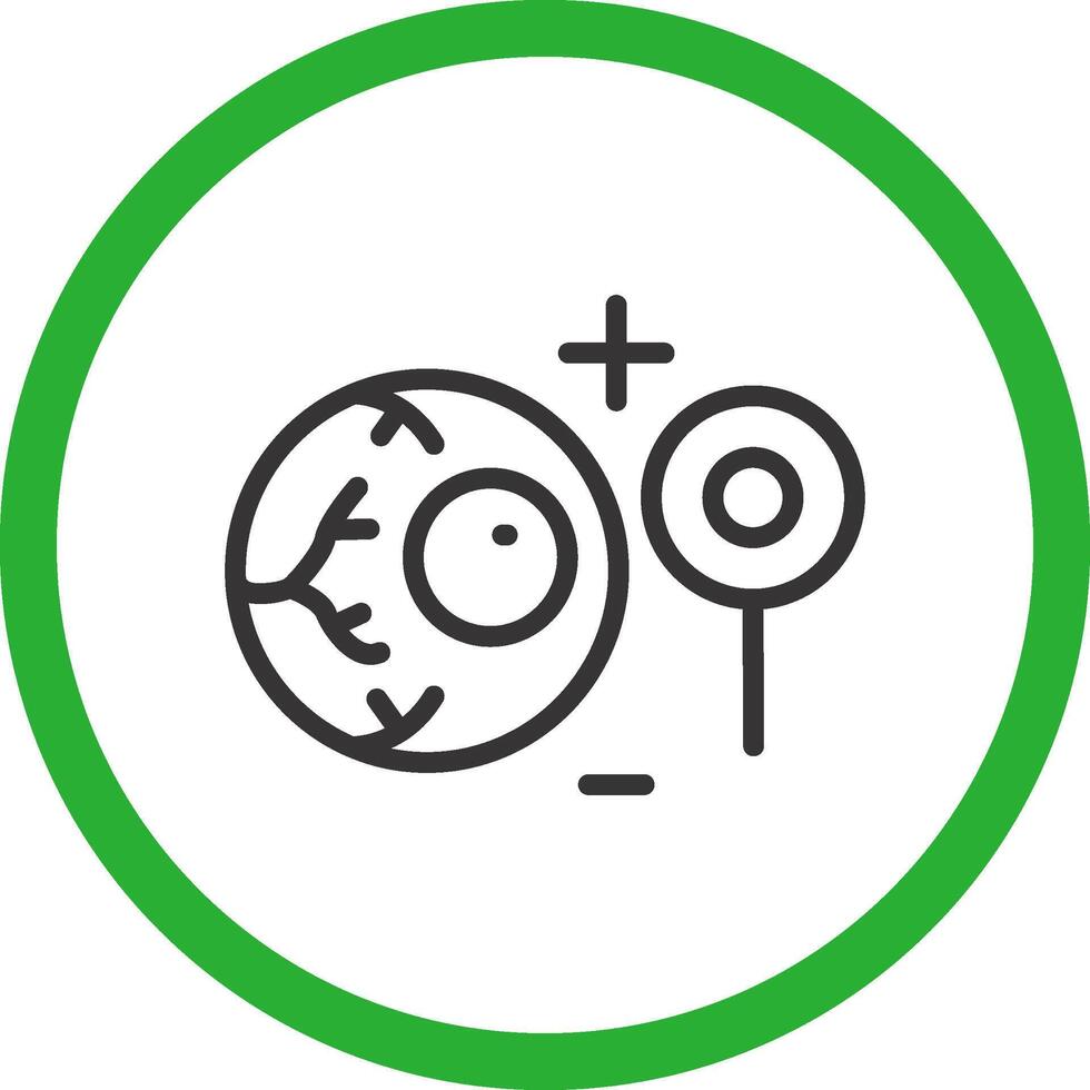 Manual Eye Examination Creative Icon Design vector