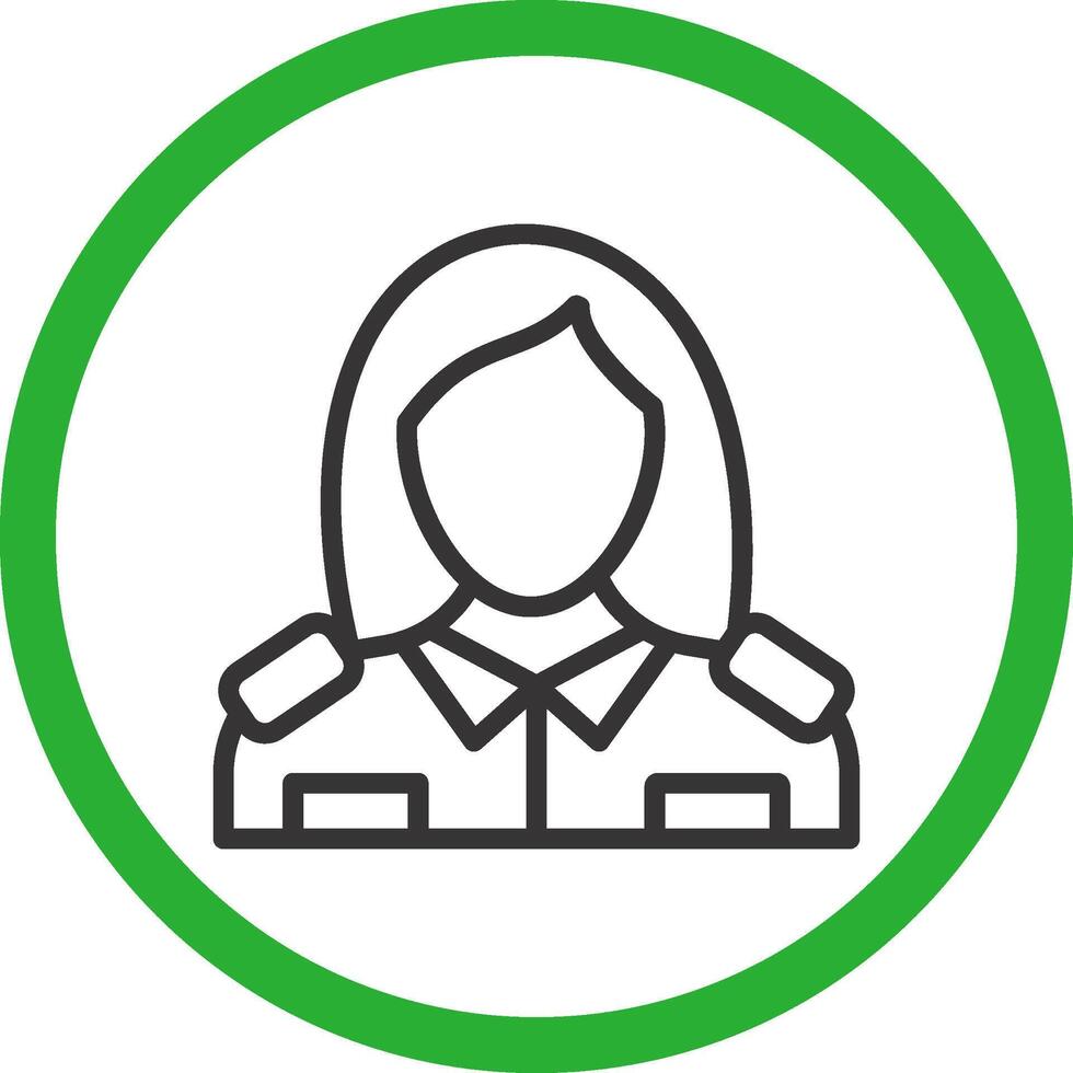 Lady Police Creative Icon Design vector