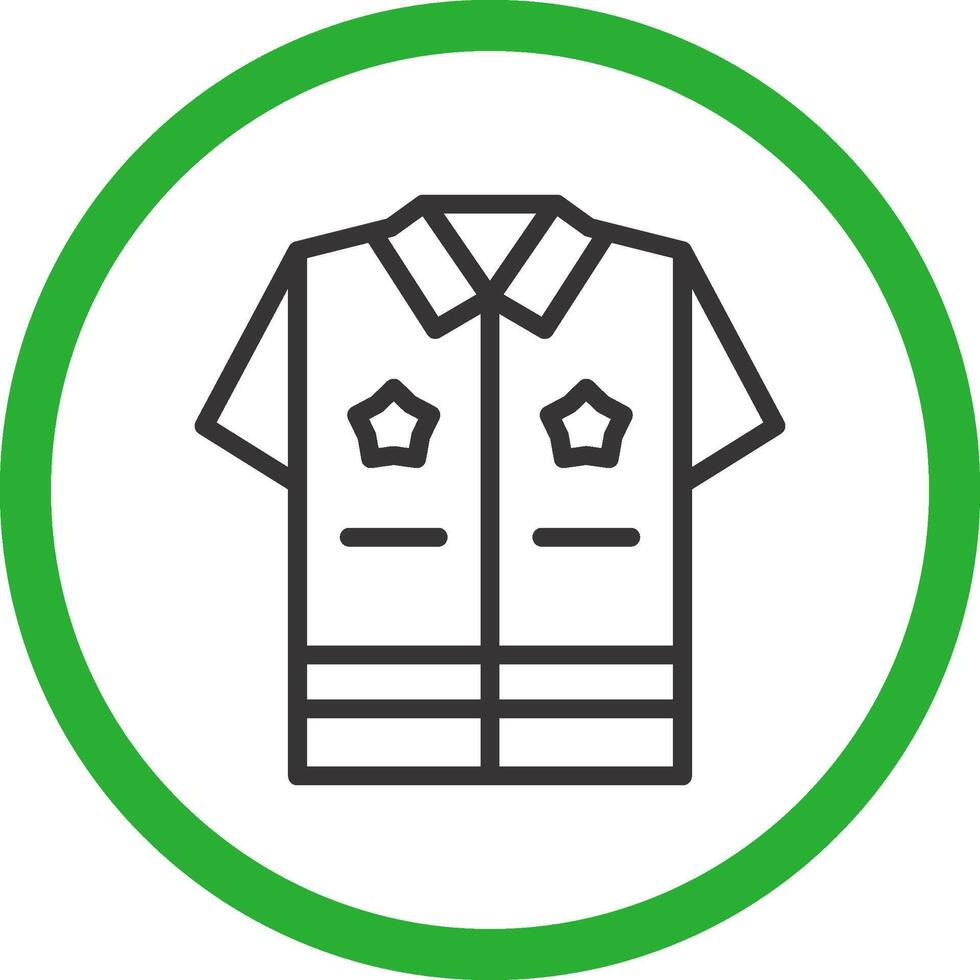 Police Uniform Creative Icon Design vector