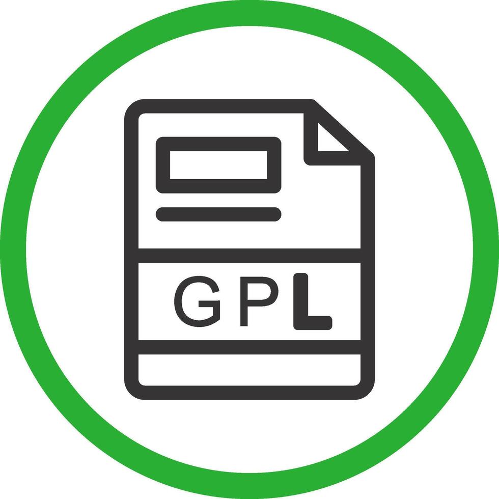 gpl creativo icono diseño vector