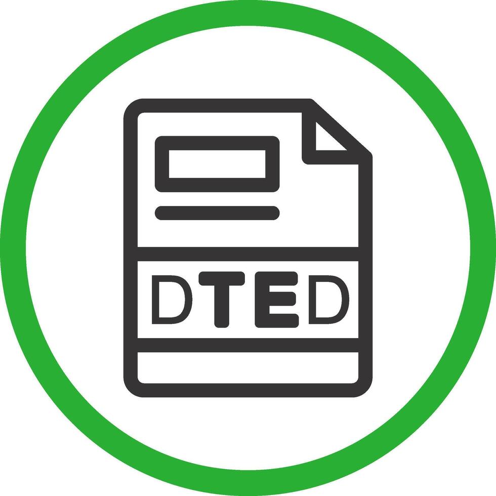 DTED Creative Icon Design vector