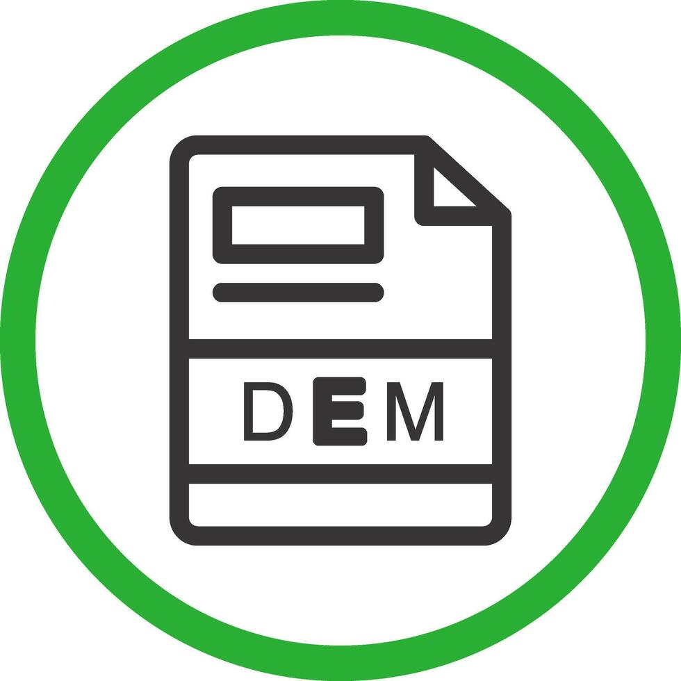 DEM Creative Icon Design vector