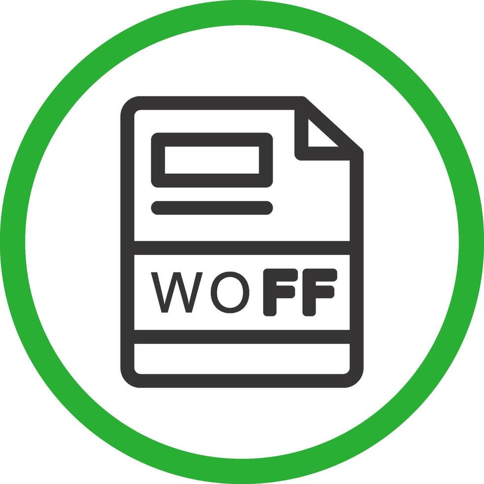 WOFF Creative Icon Design vector