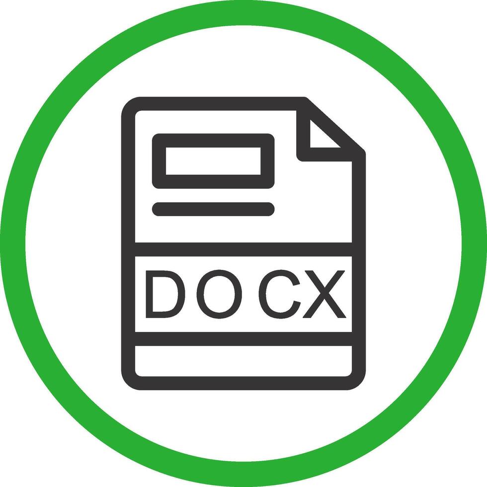DOCX Creative Icon Design vector