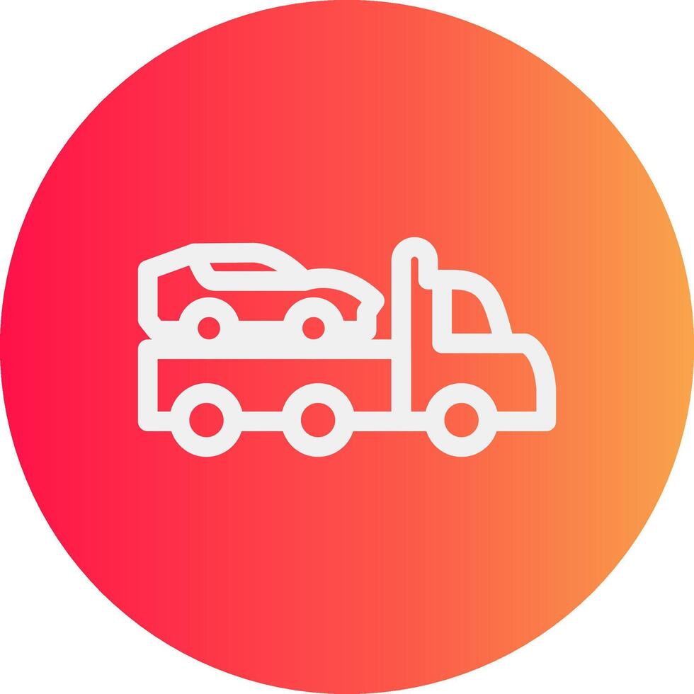 Tow Truck Creative Icon Design vector