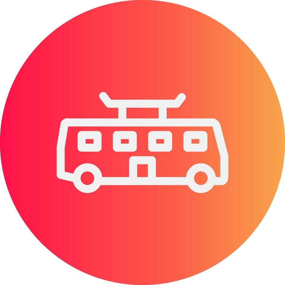 Tramcar Creative Icon Design vector