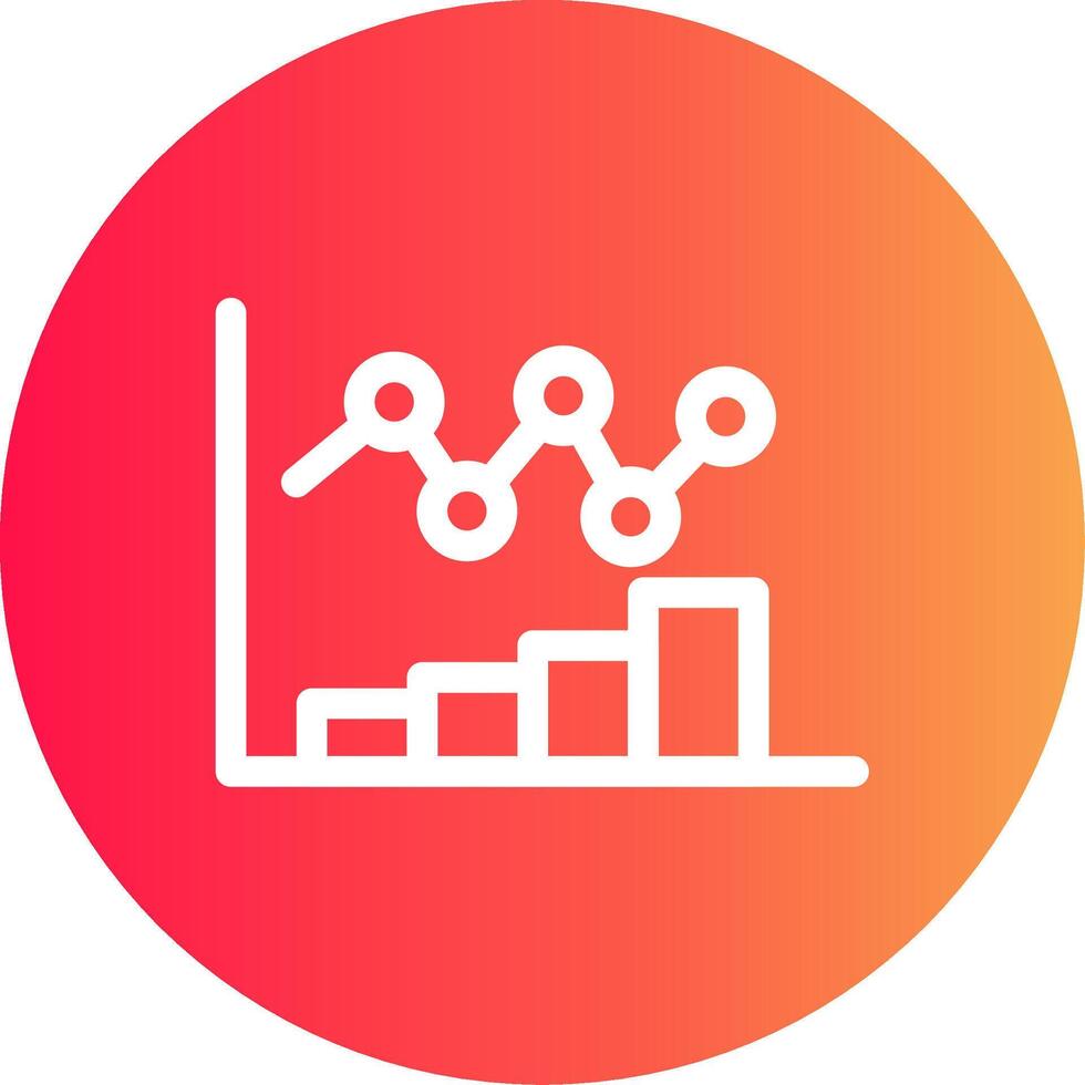 Bar Chart Creative Icon Design vector