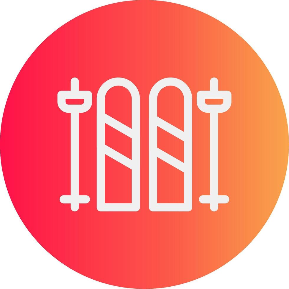 Skis Creative Icon Design vector