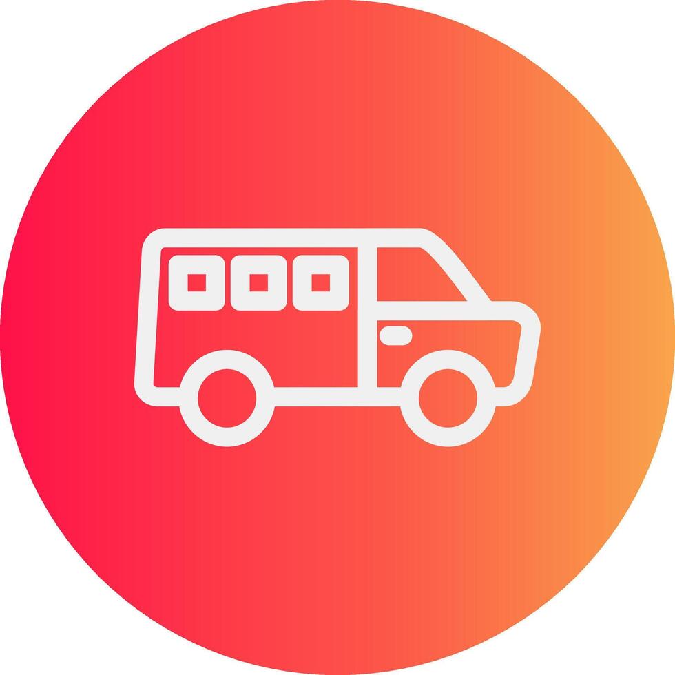 Minivan Creative Icon Design vector