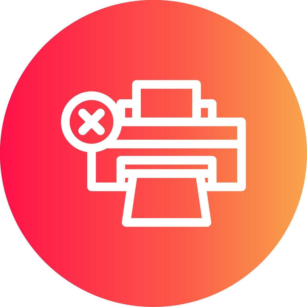 Printer Error Creative Icon Design vector