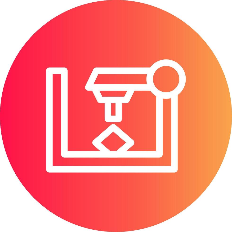 3D Printer Creative Icon Design vector