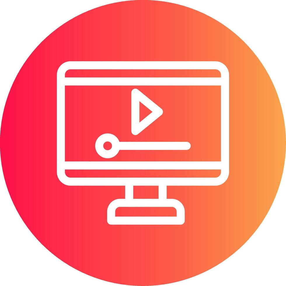 Video Player Creative Icon Design vector