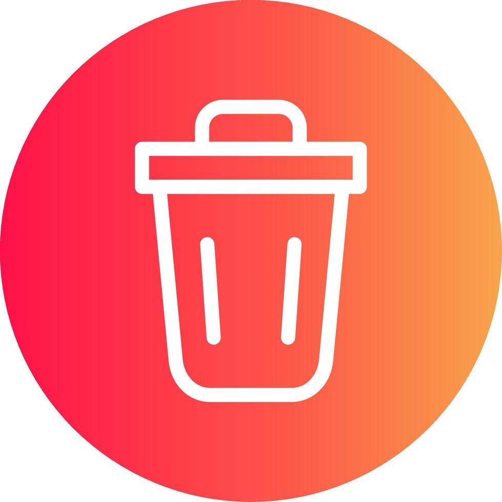 Trash Bin Creative Icon Design vector